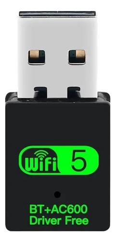 Adaptador Usb 2en1 Wifi Ac600 + Bluetooth 5.0 Doble Banda 5g