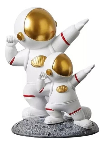 Astronauta Figura Decorativa Doble Muñeco 18x13