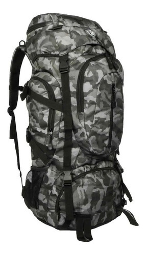 Mochilas Lona Camuflada Exército Militar Impermeável 3008 Cor Preto