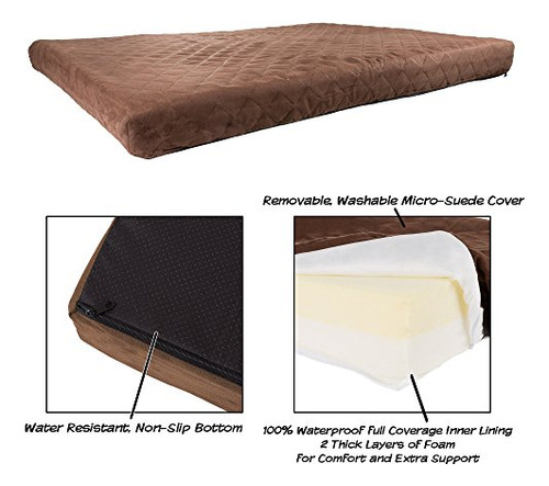Cama De Espuma Viscoelástica Impermeable Para Mascotas Para