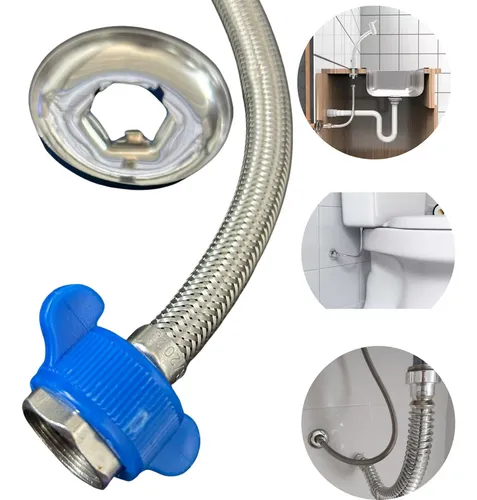 Engate Flexível Corrugado 60cm Inox Dami Premium