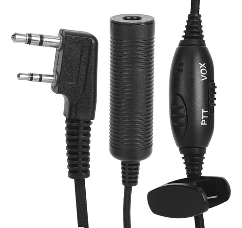 Adaptador De Cable Militar Ptt K Head Para Baofeng Para Kenw