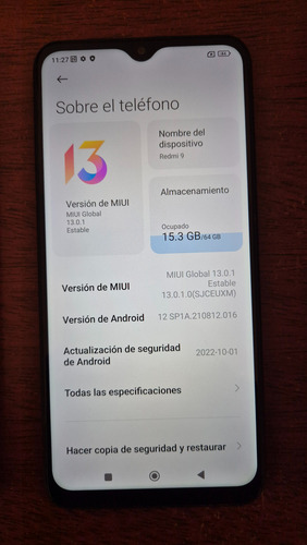 Xiaomi Redmi 9 4gb Ram 64gb Dual Sim Carbon Gray Liberado Gris Oscuro (Usado)