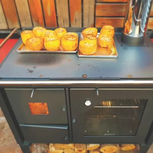 Cocina A Leña Bosca Optima 500 Salamandra Estufa 3 Platos Color Gris Charcoal