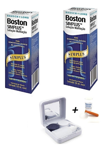 2 Boston Simplus Solução Multiuso 120 Ml + Ventosa De Brinde