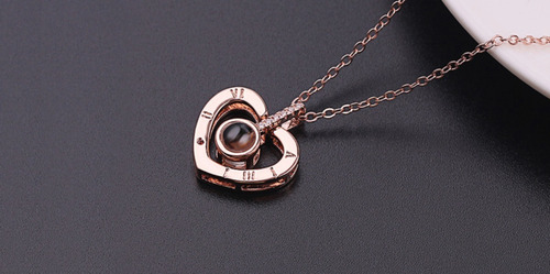Imagen 5 de 10 de Collar Proyecta Te Amo 100 Idiomas Cadena Y Caja De Regalo