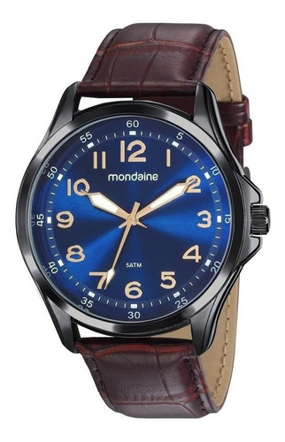 Relogio Mondaine Masculino Pulseira De Couro + Kit Carteira