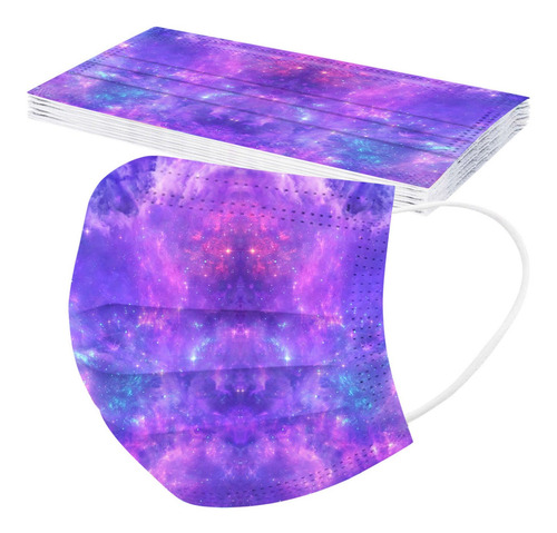 J 50pcs Mascarilla Niños Tie-dye Ab2870 Gradiente Tres Capas