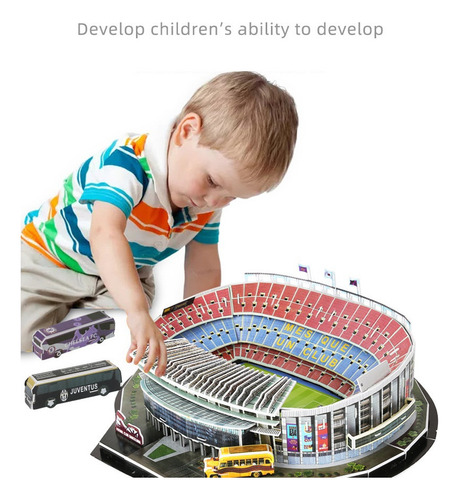 3d Stereo Puzzle Modelo Arquitectónico Del Estadio Azteca A