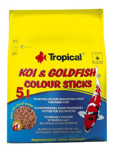 Ração Para Peixes Koi&goldfish Colour Sticks 400g Tropical