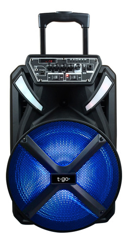 Parlante T-Go Fiesta 15 Mega SP1525 portátil con bluetooth negro 220V