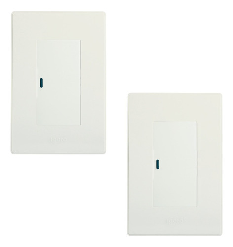 Pack 2x: Apagador Con Placa Incluida De 3 Módulos Casa Color Blanco