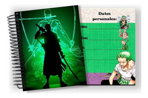 Cuaderno Frances Zoro/ One Piece