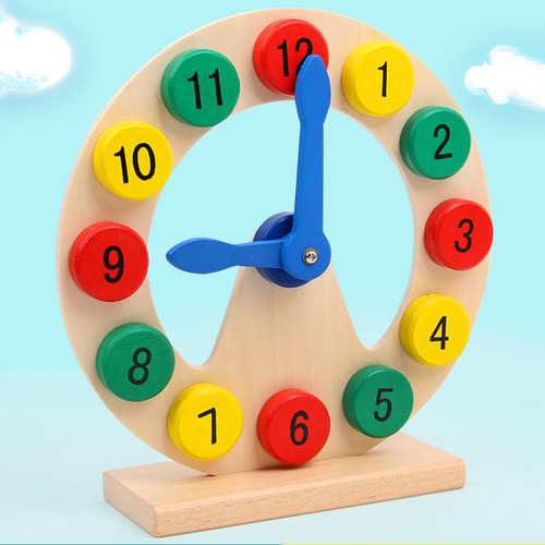 Juguete Educativo De Madera, Reloj De Madera, Juguete