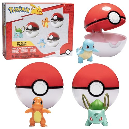 Set Pokeball Clip 'n' Go Pokémon, 3-pack