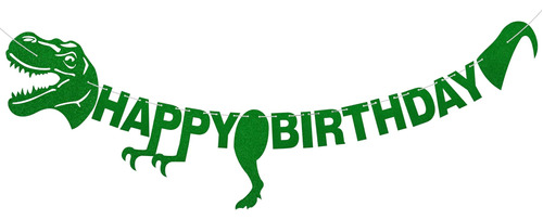 Pancarta De Cumpleaños De Dinosaurio, Decoraciones Para Fies
