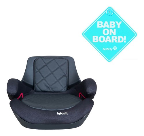 Silla Auto Alzador Go Isofix Black Stone Letrero Bebe