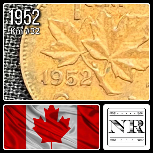 Canadá - 1 Cent - Año 1952 - Km #32 - George Vi 