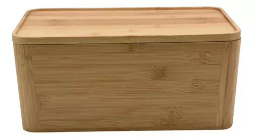 Caja Organizadora Con Tapa De Bambú 26.5x18x12.5cm - Aliss