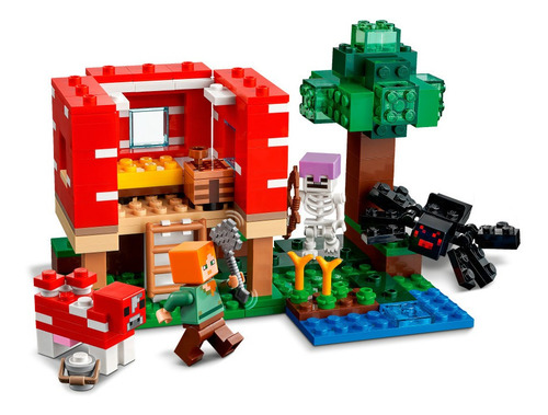 Imagen 3 de 8 de Lego® Minecraft - La Casa-champiñón (21179) Cantidad de piezas 272