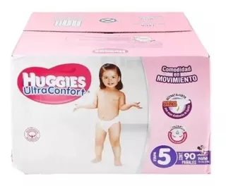 Pañal Etapa 5 Huggies Ultraconfort 90 Pañales Niña