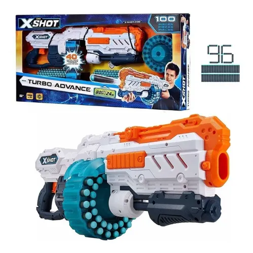 Lançador De Dardos X-shot Turbo Advance Monstro C/ 96 Dardos