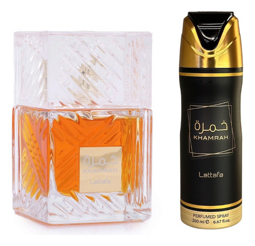 Lattafa Khamrah Edp 100 Ml + Deo Spray 200 Ml Set 2 Pcs