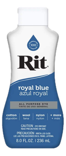 Azul Real Rit Dye Lquido8oz. 1pcs Sku  637625ma