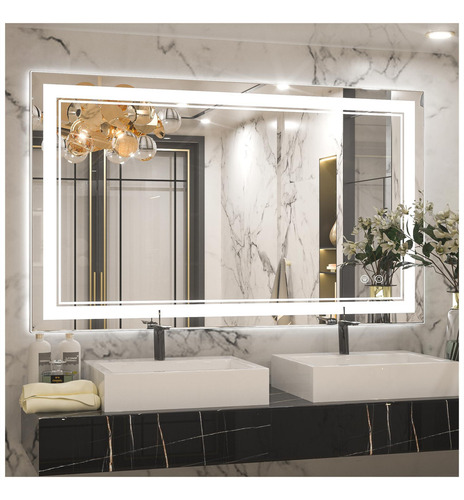 Keonjinn Espejo De Baño Led De 40 X 24 Pulgadas Espejo De