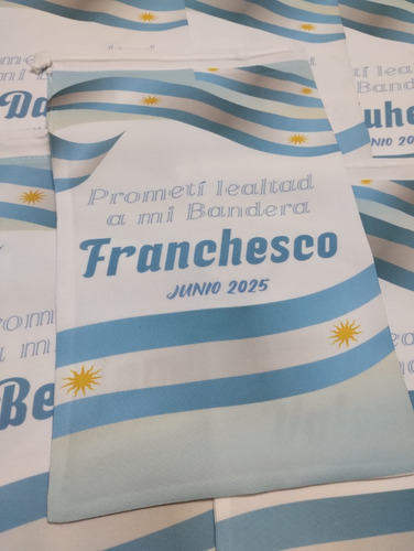 Banda Promesa A La Bandera + Taza Personalizada 42 Unidades