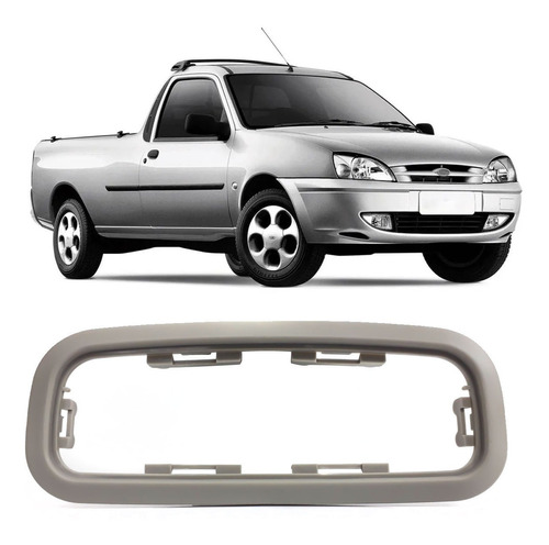 Moldura Aro Lanterna De Teto Ford Courier 2001 2002 2003 2004 2005 2006 2007 2008 2009 2010 2011 2012 2013 Bege