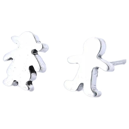 Adorov Aretes De Niño Y Niña De Plata