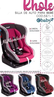 Asiento Para Carro Silla De Auto Ebaby Khole Acolchado