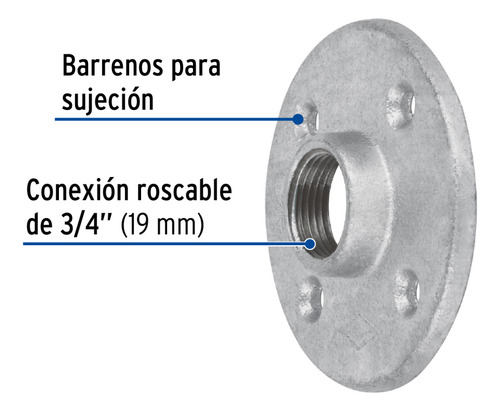 Brida De Acero Galvanizado De ¾´´, Foset 48738