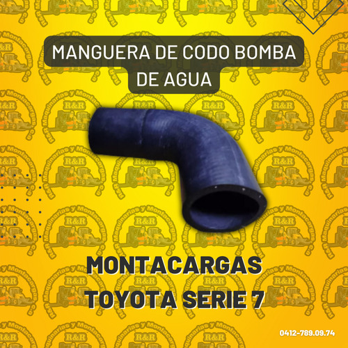 Manguera De Codo Bomba De Agua Montacargas Toyota Serie 7