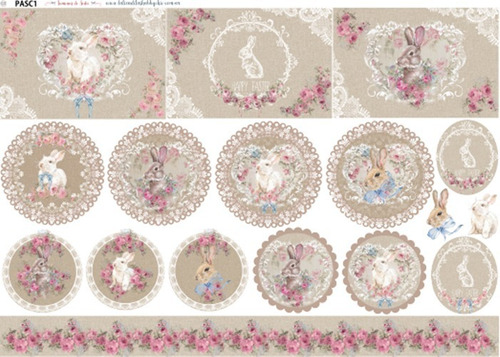 La Tiendita Shabby Chic - Lamina De Seda 50x70 - Pasc1