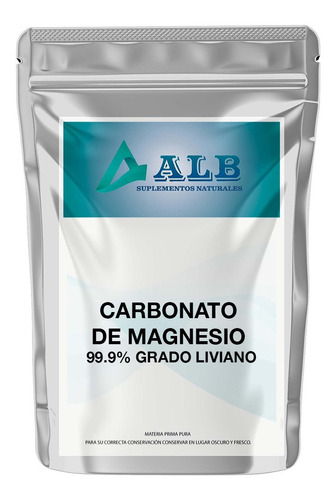 Carbonato De Magnesio Puro Usp 500 Gr Liviano Alb