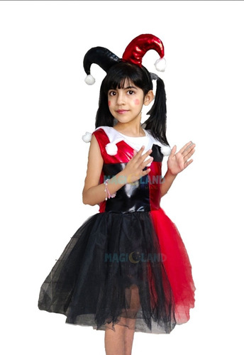 Disfraz Vestido De Arlequín Para Halloween De Niña | Envío gratis