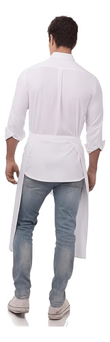 Faldón Mozo Tropical Mecanico - Uniforme De Cocina Carim Blanco Unico