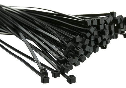 Tirrap Tirraje Amarre Plástico Cable 20 Cm Negro 100 Und Stc