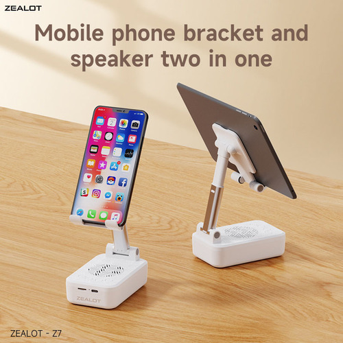 J Caixa De Som Bluetooth Zealot Z7 2 Em 1 Suporte Para