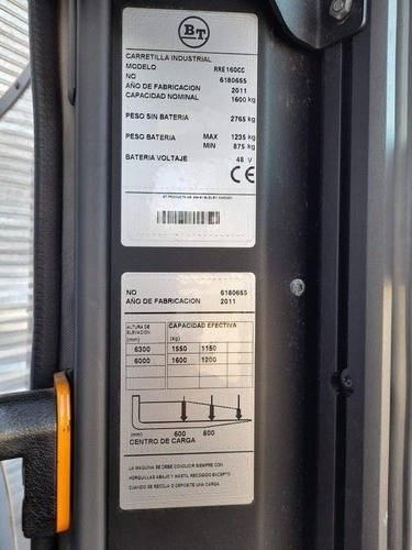 Imagen 11 de 11 de Apilador Reach Hombre A Bordo Cabinado Toyota Bt 1600kg
