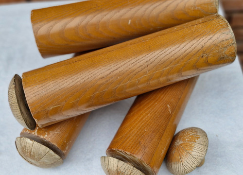 4 Patas Madera Maciza/mesa Ratona Largo 38 Cm X 10 Cm Ancho Marrón Claro (Usado)