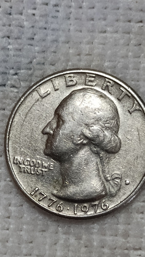 Moneda Quarter Dollar Bicentennial 1776.1976 D Mint Rare  