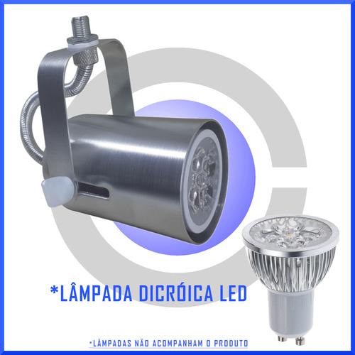 Spot Sobrepor Para 1 Lampada Led Dicroica Trilho Iluminação Gu10 Moderno Focalizada Led Eletrocalha Perfilado