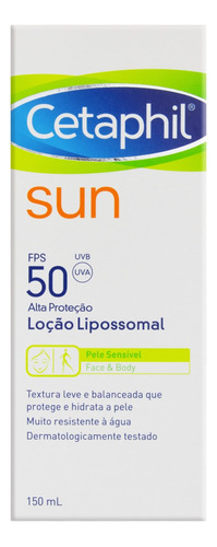 Protetor solar Cetaphil Sun FPS 50 Lipossomal em loção 1 unidade de 150mL