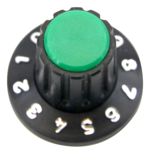 Pct 05 Knob Estriado Numerado Ad1426 P/ Potenciômetro Verde