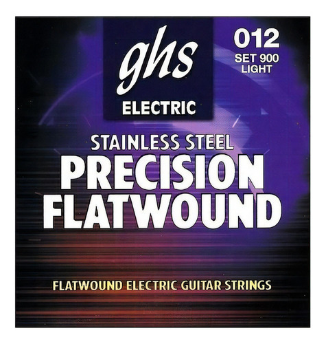 Encordado Guitarra Eléctrica Ghs Precision Flatwound 012