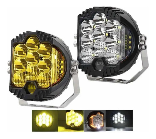 Faros Led 5 Pulgadas Con Drl Blancos/ Ambar