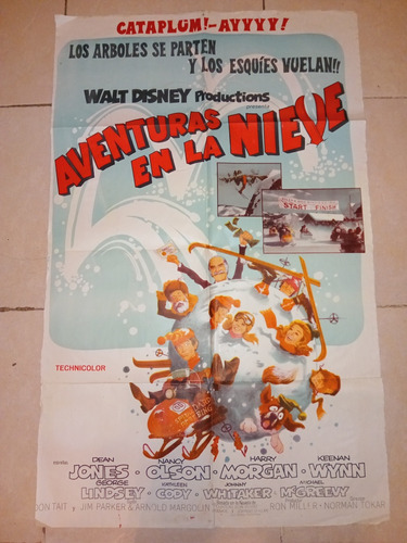 Aventuras En La Nieve//poster Gigante De Cine!!walt Disney 